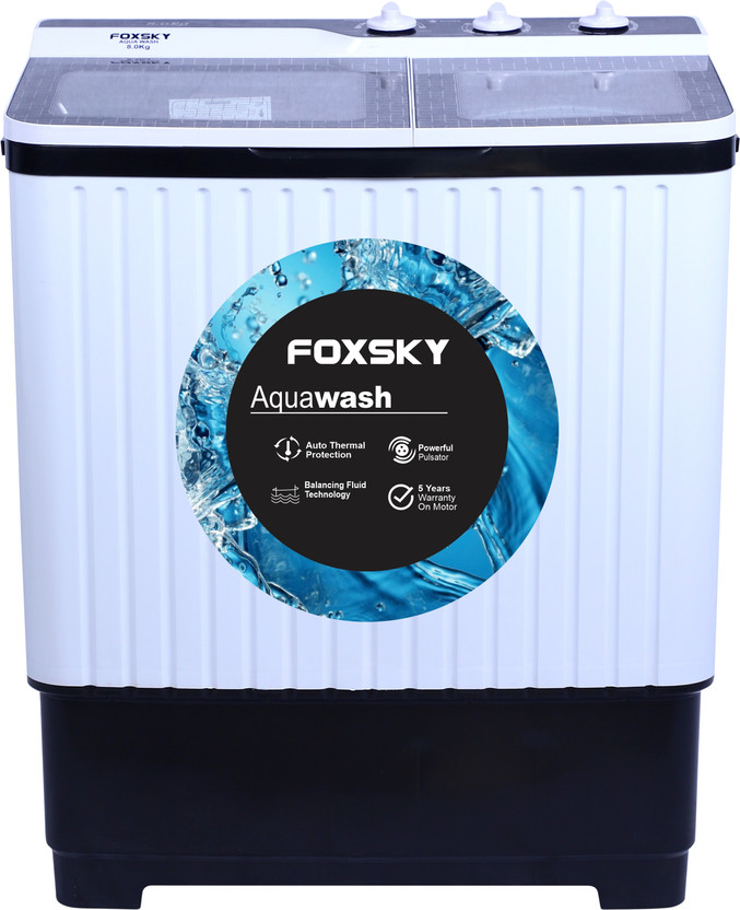 FOXSKY 8.2 kg Semi Automatic Top Load Grey (AW8200SATL) - Image 10