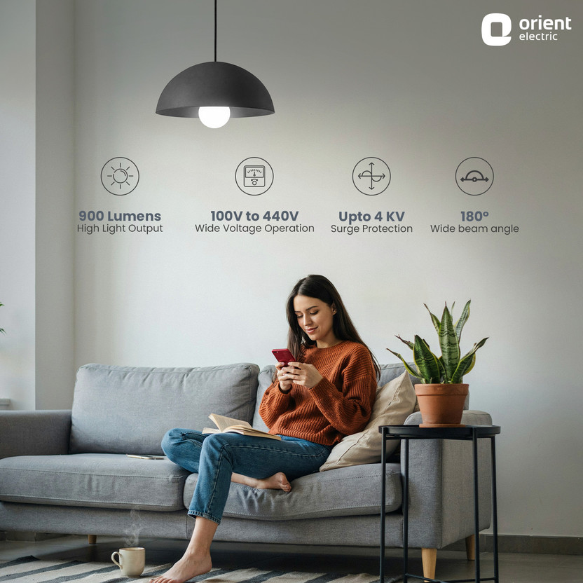 Orient Electric 9 W Basic Round B22 LED Bulb (White, Pack of 10) - Image 4