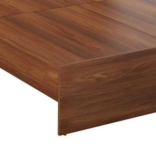 Amazon Brand - Solimo Medusa Engineered Wood Queen Bed (Walnut Finish) - Image 5