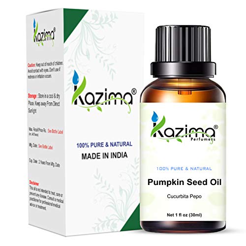 KAZIMA Pumpkin Seed Cold Pressed Carrier Oil - 100% Pure Natural & Undiluted For Skin care & Hair care (30ML)