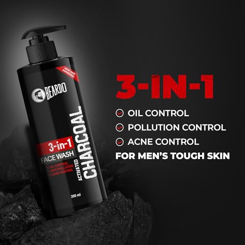Beardo 3-in-1 Activated Charcoal Face