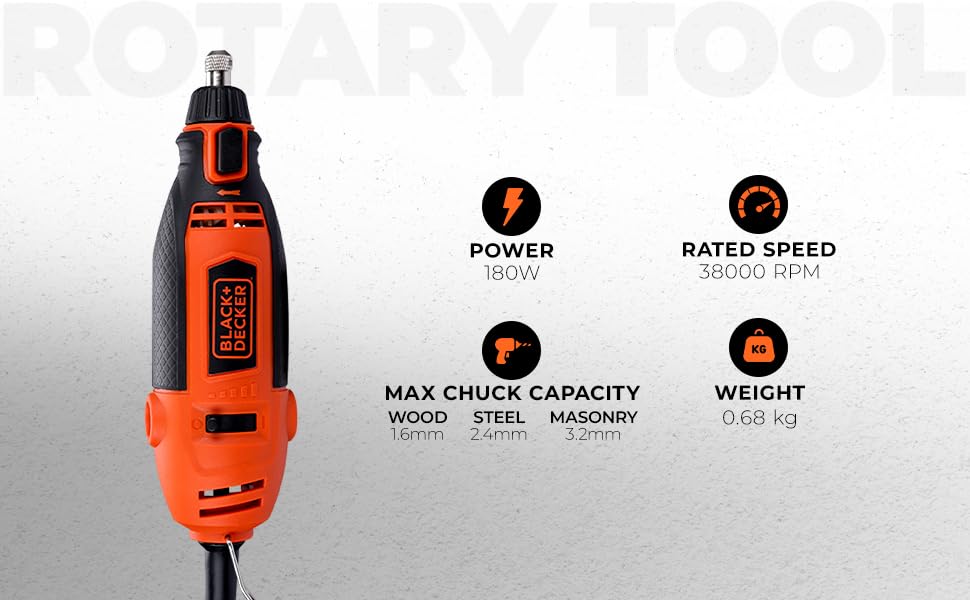 BLACK+DECKER RT18KA-IN 180W CORDED Electric