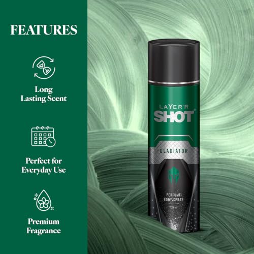Layer'r Shot Gladiator Body Spray for Men, 120ml Pack of 2 - Image 4