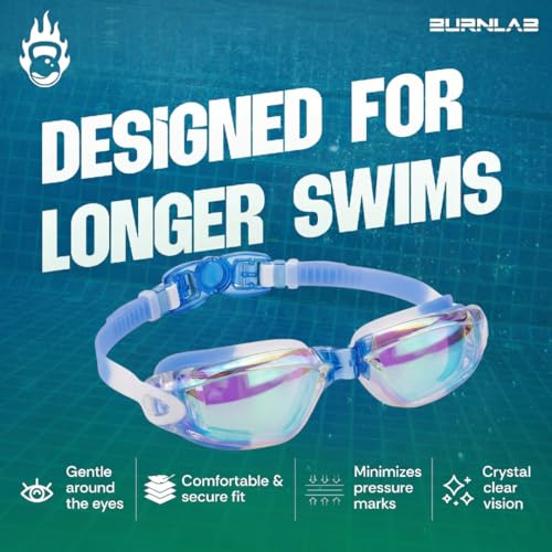 BURNLAB Kids Mirrored Lens Swimming