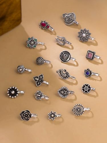 Rangriti Collection Oxidised Non Piercing