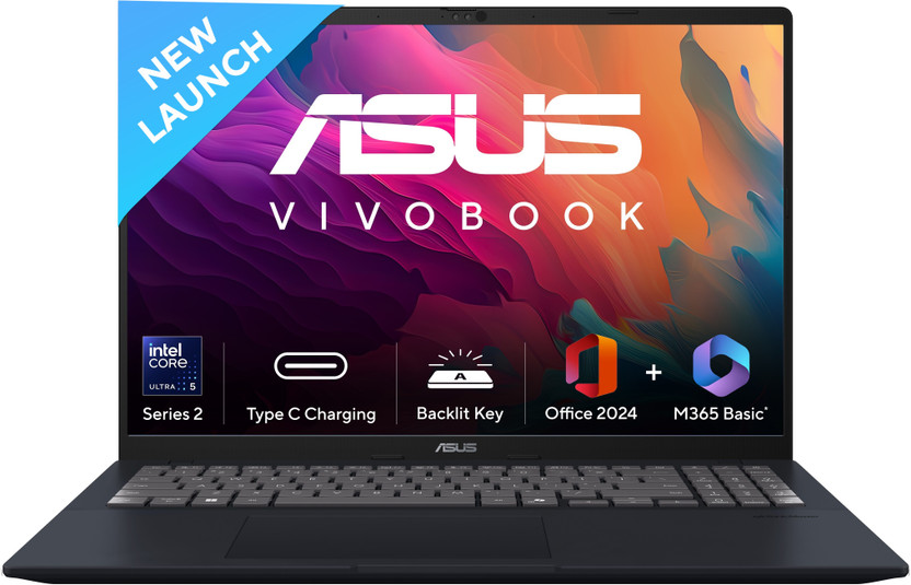 ASUS Vivobook 16 (2025) with Office 2024 + M365 Basic, AI PC Inte...more