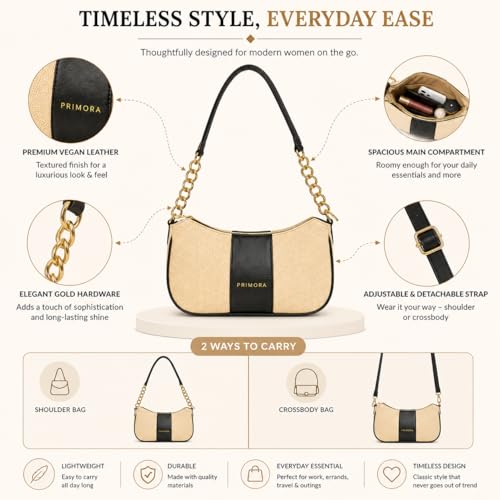 Colorblocked Shoulder Bag for Women