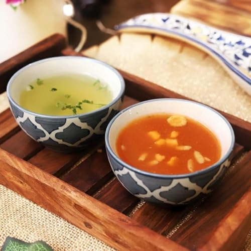 Moroccan Print Grey Ceramic Bowl