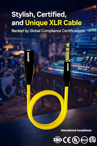 6.35mm TRS to XLR Male Balanced Audio Cable Professional 1 Meter - Image 2