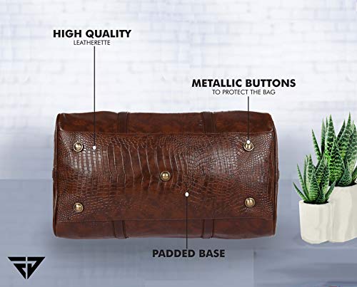 Fur Jaden Brown Textured Leatherette