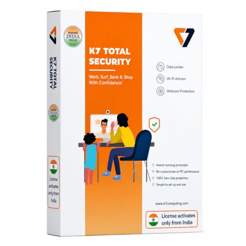 K7 | Total Security | 3 Devices | 3 Years | Email Delivery In 2 Hours | No CD