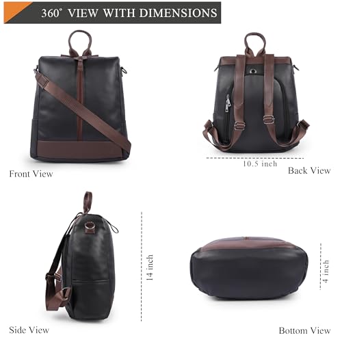 ADISA Faux Leather Unisex Backpack