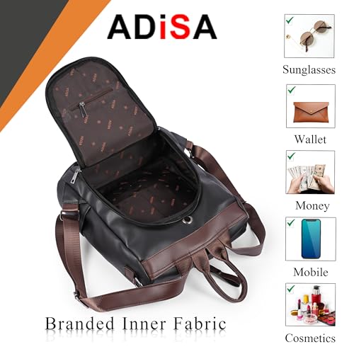 ADISA Faux Leather Unisex Backpack
