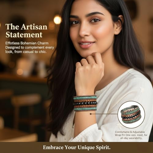 DCA Wood/Glass Multicolor Women Bangle/Bracelet - Image 2