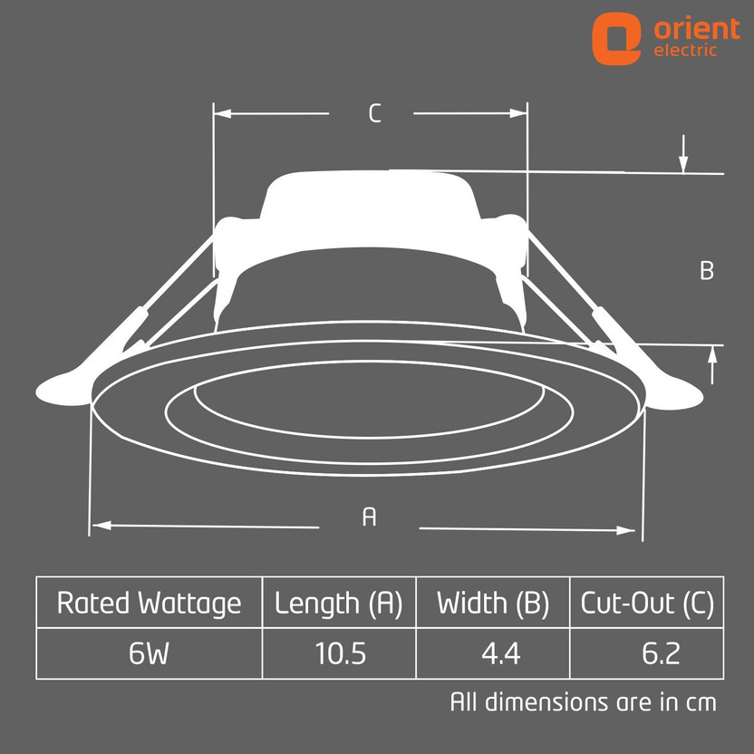 Orient Electric Moonlite 6W Recess