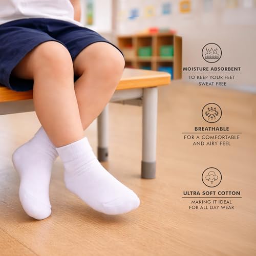 Supersox Ankle White School Uniform