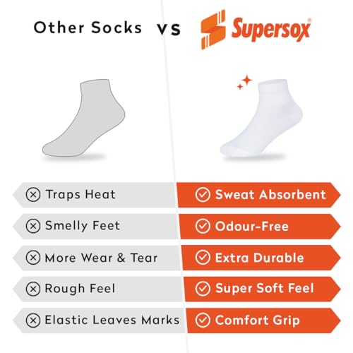 Supersox Ankle White School Uniform