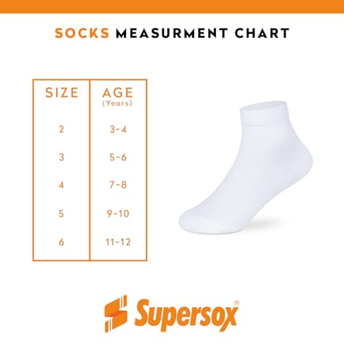 Supersox Ankle White School Uniform