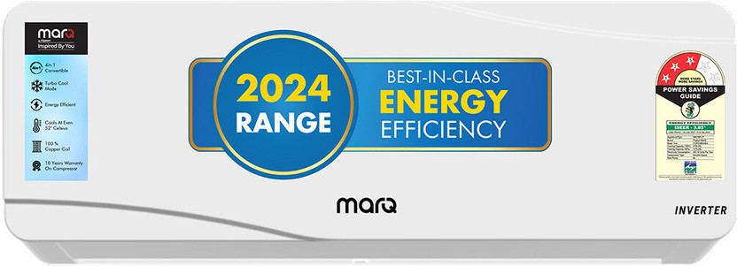 MarQ by Flipkart 2024 Model 0.75 Ton 3 Star Split Dual Inverter 4...more
