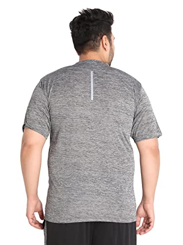 CHKOKKO Men's Polyester Regular Fit Solid Sports T-Shirt - Image 2