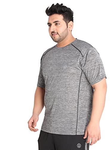 CHKOKKO Men's Polyester Regular Fit Solid Sports T-Shirt - Image 4