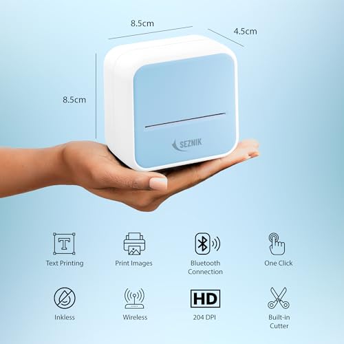 SEZNIK Mini Printer, Inkless, Thermal