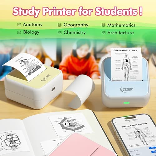 SEZNIK Mini Printer, Inkless, Thermal