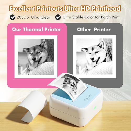 SEZNIK Mini Printer, Inkless, Thermal