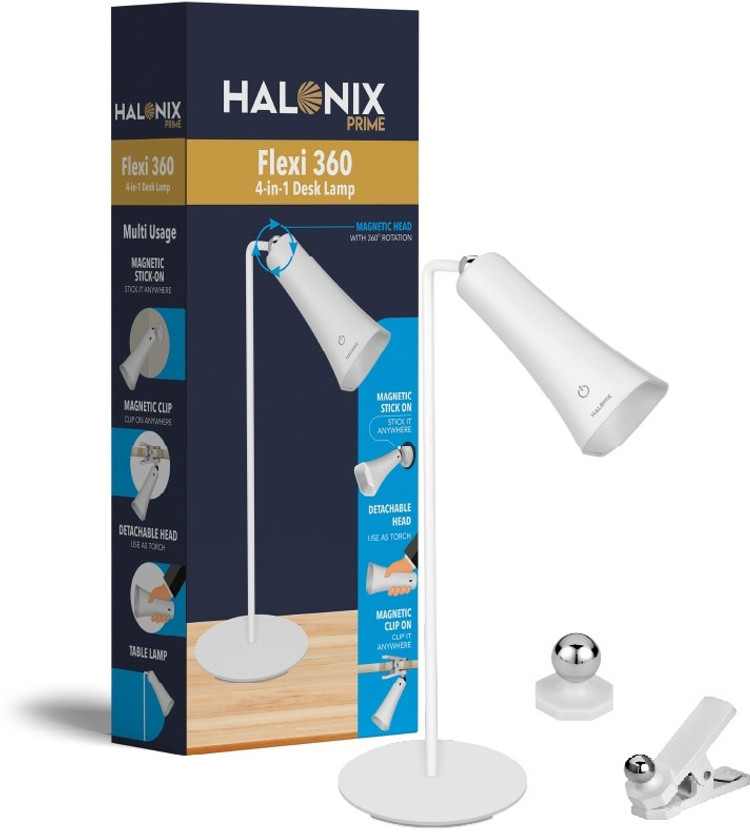 HALONIX Flexi 360 4-in-1 Multipurpose Study Lamp (26 cm, White) - Image 2