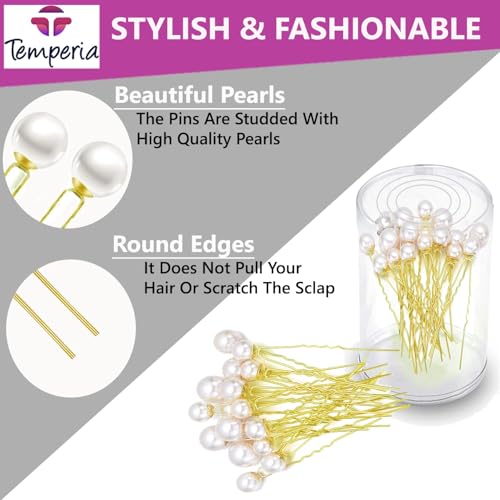 TEMPERIA Pearl U Pins Hair