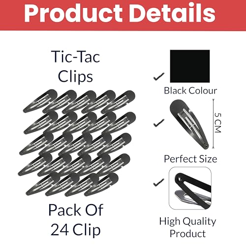 TEMPERIA Tic Tac Hair Clips