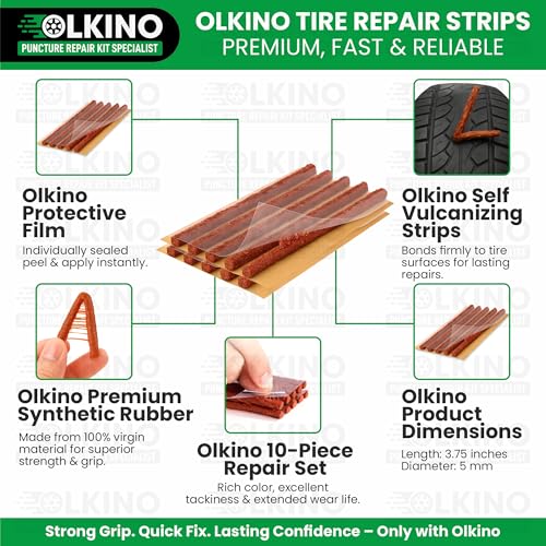 OLKINO 12-in-1 Tubeless Tyre Puncture
