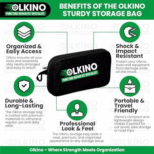 OLKINO 12-in-1 Tubeless Tyre Puncture