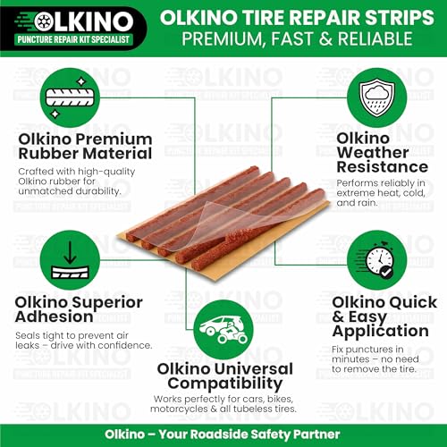 OLKINO 12-in-1 Tubeless Tyre Puncture