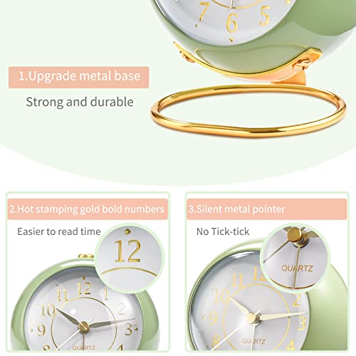 Tetino Analog Alarm Clocks,Retro Backlight