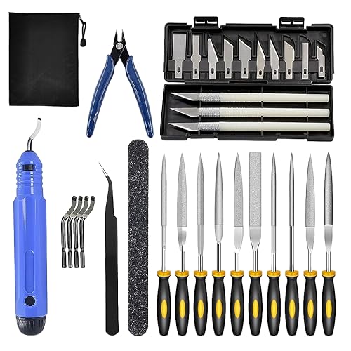 Serplex 32Pcs 3D Printer Accessories Kit Debur Set for Removing & Finishing