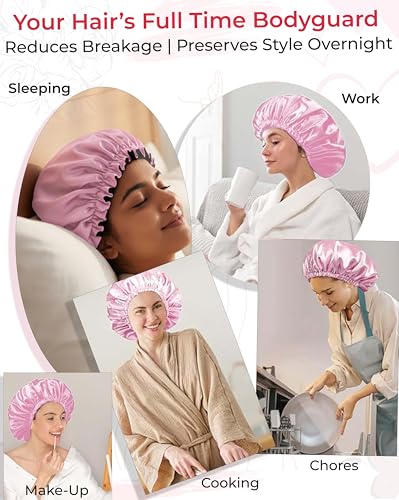 TEMPERIA Satin Silk Hair Bonnet
