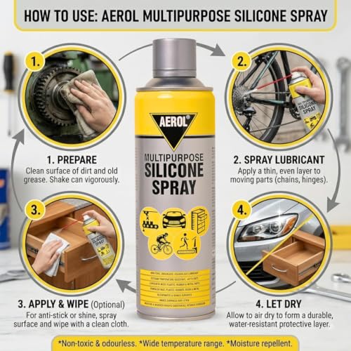 Aerol Multipurpose Silicone Lubricant Spray