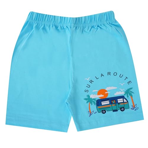 T2F Boy's Printed Cotton Regular Fit Shorts(Pack of 5) - Image 6