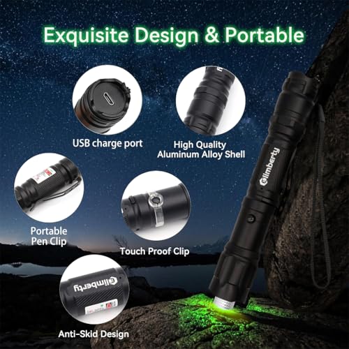Climberty® Powerful Green Laser Pointer, 10000m Long Range - Image 6