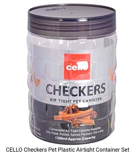 CELLO Checkers PET Canister Set