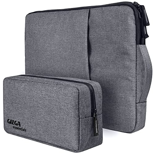 Gizga Essentials Laptop Bag Sleeve Case Cover Pouch for 13.3 Inch Laptop MacBook, Free Accessories Pouch, Water Repellent, Ultra-Light, Easy Carry, Office Bag for Men & Women, Prevents Scratches-Grey