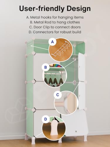 BOXJOY Plastic Kids Wardrobe