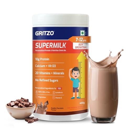 Gritzo SuperMilk Growth+ (7-12y Boy), Double Chocolate, 400g