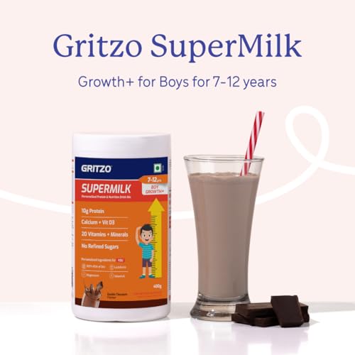 Gritzo SuperMilk Growth+ (7-12y Boy), Double Chocolate, 400g - Image 4