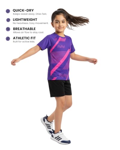 Girls Sports T-Shirt | Dry Fit Quick-Dry | Lightweight Sports Top - Image 2