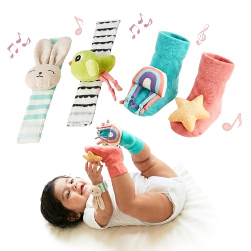 Curious Cub Rattle Set Toy for 0+ Months Babies, New Born Baby Essentials