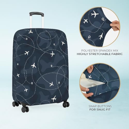 Printed Luggage Cover for Traveling