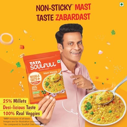 Tata Soulfull Masala Oats+, Mast