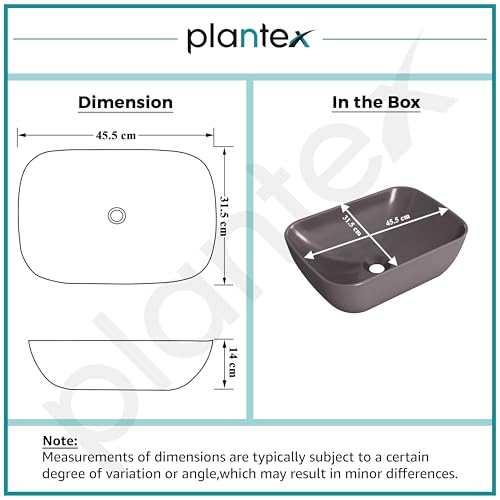 Plantex Basin for Bathroom/Ceramic Table